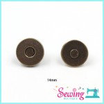 BUTTON - MAGNET-ROUND-METAL-14MM, 16MM & 18MM(BRONZE)